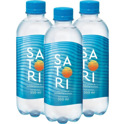 Thùng 24 Chai Nước Tinh Khiết Hoàn Lưu Khoáng SATORI (350ml/chai)