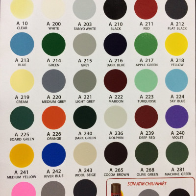 Sơn xịt màu vàng ATM A218