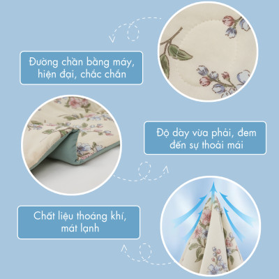 [CHĂN HÈ MÁT LẠNH] Mền lạnh I Cool Advance NIN House NM8033 1m6x2m1 hình cute| Chăn chần Ice Silk