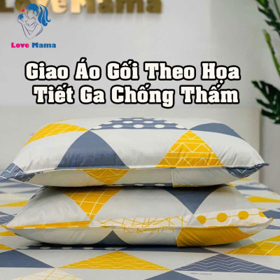 Bộ 2 Áo gối vải lụa chống thấm, vỏ gối có đủ kích thước yêu cầu
