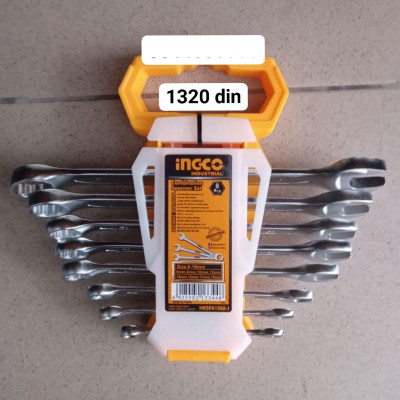 BỘ CỜ LÊ VÒNG MIỆNG 8 CHI TIẾT INGCO HKSPA1088-I ( 6-19MM) - HÀNG CHÍNH HÃNG