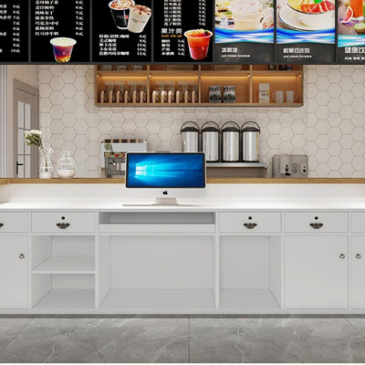 Bàn thu ngân, bàn lễ tân, bàn tính tiền bằng gỗ MDF QTT504 - NỘI THẤT LẮP RÁP VIENDONGADV