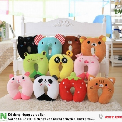 Gối kê cổ chữ,  Gối tựa cổ bông đi máy bay Ô tô du lịch Chống Mỏi Cổ Làm Việc Văn Phòng Hay Đi Du Lịch - Giao ngẫu nhiên