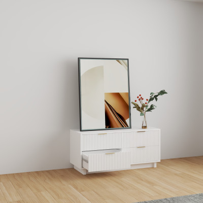 HAPPY FURNITURE , Tủ lưu trữ 4 ngăn kéo - NAMI, THK_242 , 120cm x 45cm x 55cm DxRxC