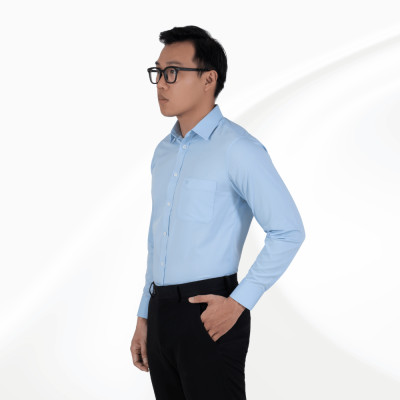 Áo sơ mi nam dài tay xanh có túi GENTITI By Thái Tuấn - 1C815HAKT005