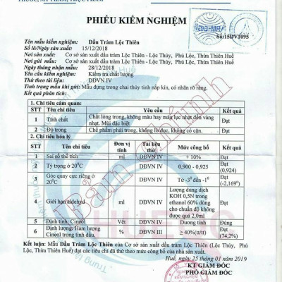 Tinh Dầu Tràm Nguyên Chất Lộc Thiên 100ml Loại Đặt Biệt