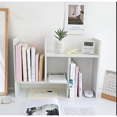 Kệ sách gỗ để bàn - Tủ,kệ sách mini - Giao màu sắc ngẫu nhiên 
