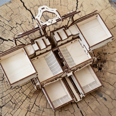 Mô Hình Gỗ Cơ Khí -  Ugears Antique box - Hộp nữ trang, Chính hãng Ugears, nhập khẩu nguyên bộ EU, mô hình lắp ráp 3D, Đồ chơi trí tuệ DYI