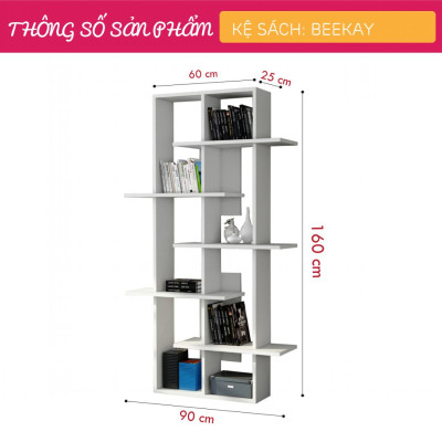 Giá sách trưng bày trang trí gia đình SMLIFE Beekay