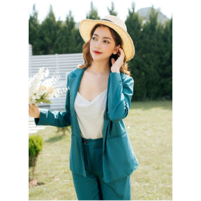 Set bộ siêu hot: áo blazer+quần dài, nhẹ nhàng, tiểu thư, sanh chảnh BV02