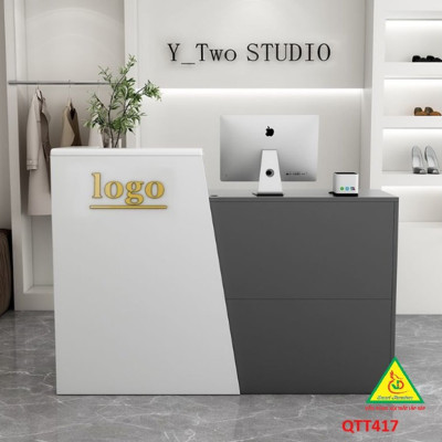 QUẦY LỄ TÂN, QUẦY TIẾP TÂN, QUẦY TÍNH TIỀN, QUẦY THU NGÂN QTT417 - Nội thất lắp ráp Viễn Đông Adv