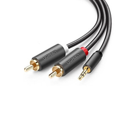 Ugreen UG60834av102TK 15M màu Đen Cáp âm thanh 2 đầu Bông sen sang 3.5mm dương - HÀNG CHÍNH HÃNG
