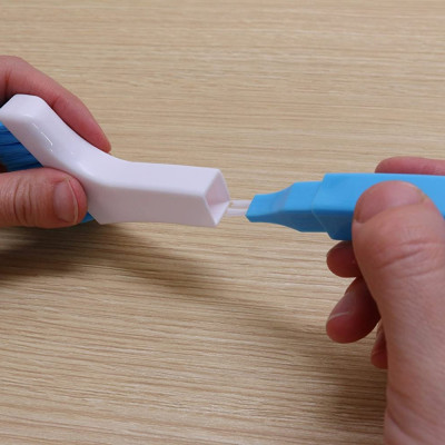 Bàn chải đa năng 2 trong 1 Kokubo, làm sạch các rãnh và khớp nối các vật dụng trong nhà như khe cửa hẹp, tường gạch men - nội địa Nhật Bản