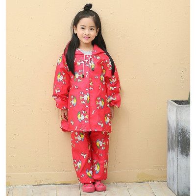 Bộ áo mưa cho  bé trai  và  bé gái từ  9 -  10 tuổi - Áo mưa vải dù nhẹ  , gọn chống thấm  , kèm túi đựng xinh xắn ,giao màu ngẫu nhiên