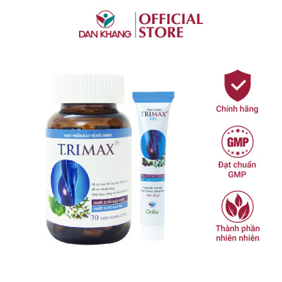 Combo co búi trĩ Trimax (1 viên uống và 1 gel) giảm đau rát săn se búi trĩ ngừa trĩ tái phát