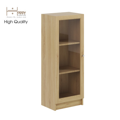 [Happy Home Furniture] CATY, kệ sách 3 tầng cửa kính size nhỏ,  40cm x 30cm x 106cm (DxRxC), KSA_013