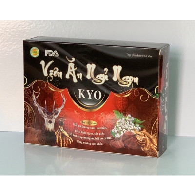 Viên Ăn ngủ ngon kyo, Vinaphar, Hộp 60 viên - Hỗ trợ giúp ăn ngon, bồi bổ cơ thể, tăng cường sức khỏe.