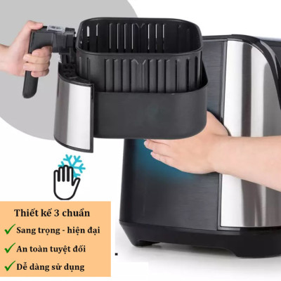 Nồi chiên không dầu Klarstein 5.4L Điện tử Aero Vital Duluxe - Hàng chính hãng