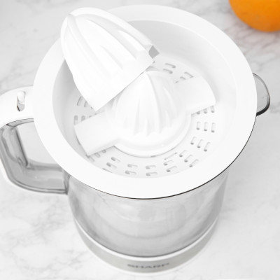 Máy vắt cam Sharp 40W EJ-J415-WH, màu trắng, Lưới lọc 2 lớp - Hàng chính hãng