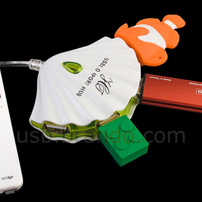 Hub 4 Cổng USB 2.0 Chuyên Dùng Cho Máy Tính. USB Mother of Pearl 4-Port Hub (Màu Sắc, Kiểu Dáng Giao Ngâu Nhiên) - Hàng Chính Hãng