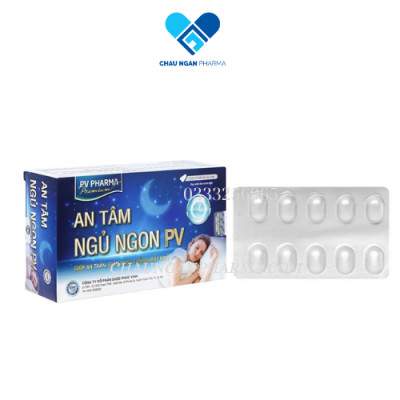 AN TÂM NGỦ NGON PV - giúp an thần, giảm căng thẳng, mất ngủ Hộp 50 viên