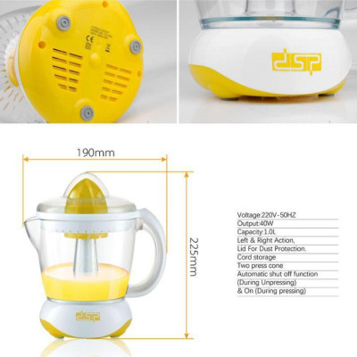 Máy vắt cam tự động thương hiệu cao cấp DSP - Công suất: 40W - Thể tích: 1L - Mã: KJ1002 - Hàng Chính Hãng