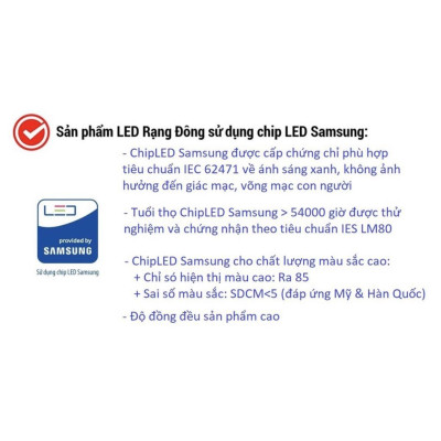 Đèn LED âm trần 9W Rạng Đông, khoét lỗ 110mm, vỏ nhựa