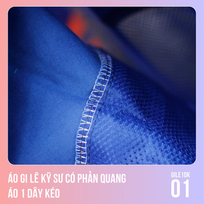 Áo Gi Lê Kỹ Sư Có Phản Quang - Áo 1 Dây Kéo - GILE1DK01