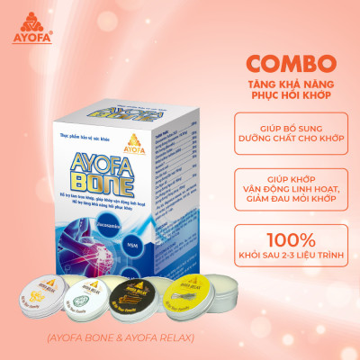 Viên uống hỗ trợ bảo vệ xương khớp, tái tạo sụn Ayofa Bone 45 viên/ Hộp