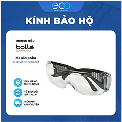Kính bảo hộ chống hoá chất Bolle BL110N10A Pháp dùng chung được với kính cận