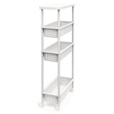 	 Kệ Di Động Đa Năng Bằng Nhựa Cao Cấp Có Bánh Xe Tokyo Inochi Nhật Bản (480 x 210 x 1000 mm) - Giao Màu Ngẫu Nhiên