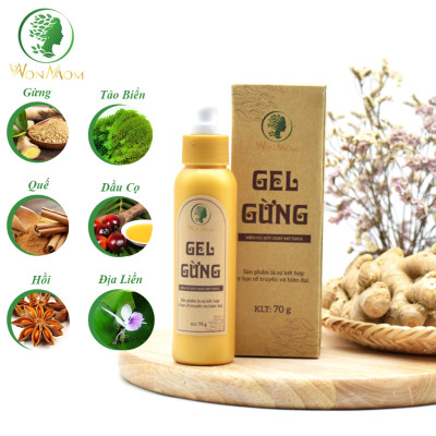 Gel gừng thảo dược, massage tan mỡ bụng, săn chắc eo Wonmom 70g