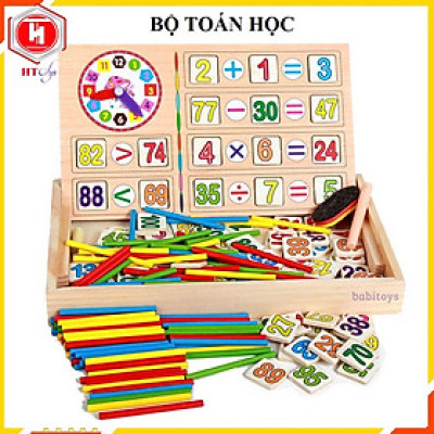 Đồ Chơi Giáo Dục, Hộp Toán Học Gồm Số 100 Que Tính Và Bảng 2 Mặt, Đồ Chơi Trí Tuệ Cho Bé