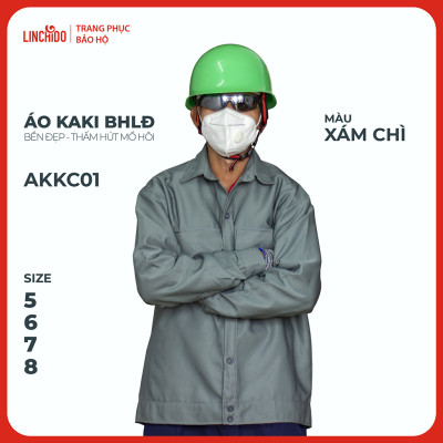 Áo kaki Bảo Hộ Lao Động Chất Liệu Thấm Hút Mồ Hôi Thoáng Mát Bền Đẹp - Mã AKKC01