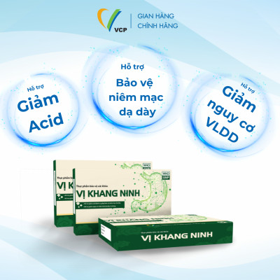 [COMBO 3 Hộp] TPBVSK Viên Uống Dạ Dày Vị Khang Ninh - Hỗ trợ giảm acid dịch vị, giúp bảo vệ niêm mạc dạ dày - Hỗ trợ giảm nguy cơ viêm loét dạ dày tá tràng - Hộp 30 viên