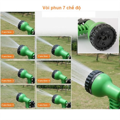 Vòi Xịt Nước 7 Chế Độ Bằng Nhựa Dùng Tưới Cây, Rửa Xe, Vệ Sinh Nhà Cửa - Màu Ngẫu Nhiên - HENRYSA