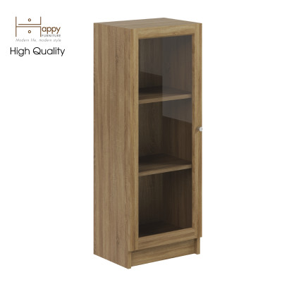 [Happy Home Furniture] CATY, kệ sách 3 tầng cửa kính size nhỏ,  40cm x 30cm x 106cm (DxRxC), KSA_013