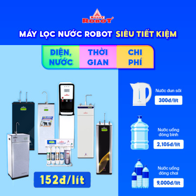 Máy Lọc Nước Nóng Thông Minh ROBOT CLASSY PRO 339GHKQ-UR 9 Cấp Lọc Công Nghệ Làm Nóng Thông Minh - Hàng Chính Hãng