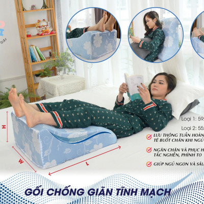 VỎ GỐI KÊ CHÂN CHỐNG GIÃN TĨNH MẠCH YOROKOBI 28CM- VÀNG NHẠT
