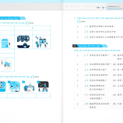 Sách - Giáo Trình Tiếng Hoa Đương Đại - Sách Bài Tập + Sách Tập Viết 1-2