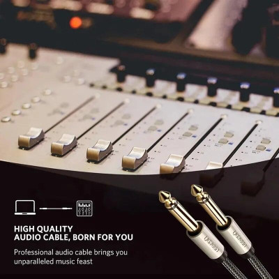 Ugreen UG10639AV128TK 3M màu Đen Cáp âm thanh 2 đầu 6.5mm dương cao cấp - HÀNG CHÍNH HÃNG