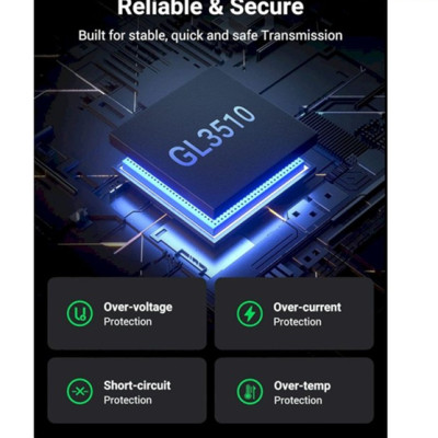 Bo chia Hub USB 3.0 co 7 cong mau den nguon 5V Ugreen 90305 HÀNG CHÍNH HÃNG