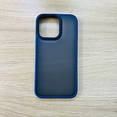 Ốp lưng cho iPhone 13 Pro Max hiệu Likgus nhám Tpu viền màu blue chống vân tay (Không ố màu) - Hàng nhập khẩu