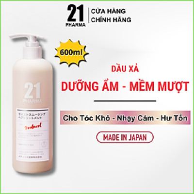 Combo Dầu Gội Sạch Gàu Ngứa + Dâu Xả Dưỡng Ẩm Mêm Mượt Tóc Pharma 21 Nhật Bản - Chai 600ml