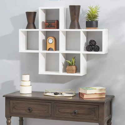 Kệ Gỗ Treo Tường 7 Ngăn Juno Sofa CTKT519 KT 80x15x60cm