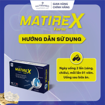 Viên uống Matirex Forte hỗ trợ giảm đau giúp tái tạo sụn khớp và xương dưới sụn (30 viên) - Nutramed