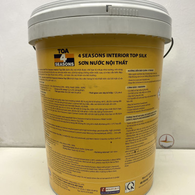 Sơn nước Toa 4 Season Top Silk dễ lau chùi nội thất màu xanh da trời 7411 _18L