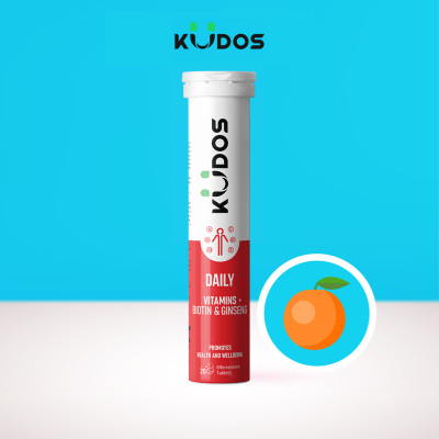 Combo Thực phẩm bảo vệ sức khỏe KUDOS IMMUNITY BOOST EXTRA  STRENGTH + KUDOS DAILY VITAMINS PLUS BIOTIN  & GINSENG (20 viên/ Tuýp)