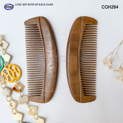Lược múi bưởi gỗ Bách Xanh có mùi thơm nhẹ (Size: M -14cm) COH264 - Có Thể Bỏ Túi Mang Theo Người  - Chải tóc làm dịu tâm trí
