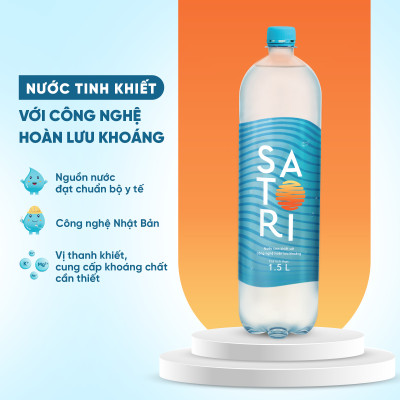Combo 2 Thùng Nước Tinh Khiết Hoàn Lưu Khoáng SATORI 500ml + 1l5